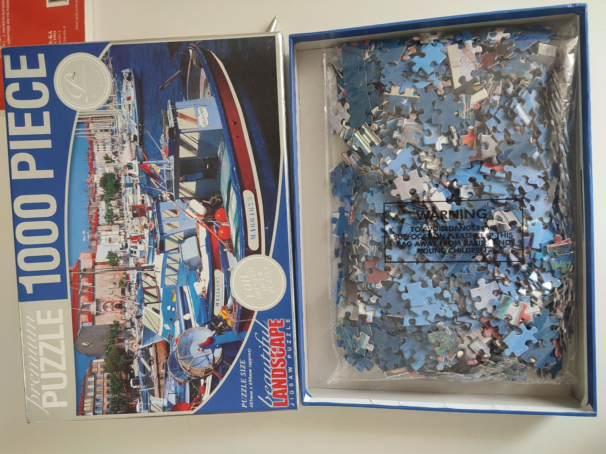 Puzzle 1000 części łodzie ,kutry - NOWE- na prezent