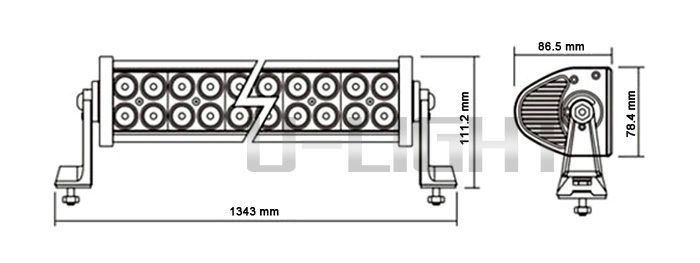 Farol Barra LED 18w 48w 72w 120w 180w 240w 288w 300w - Entrega Imediat