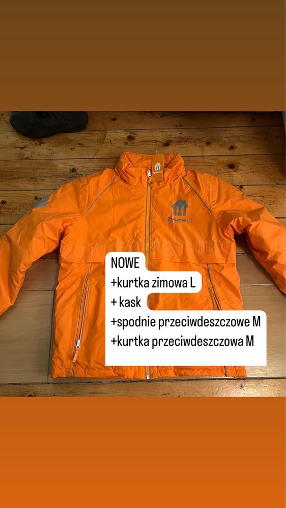 Zestaw Kuriera Pyszne.pl rozmiar L kurtka zimowa