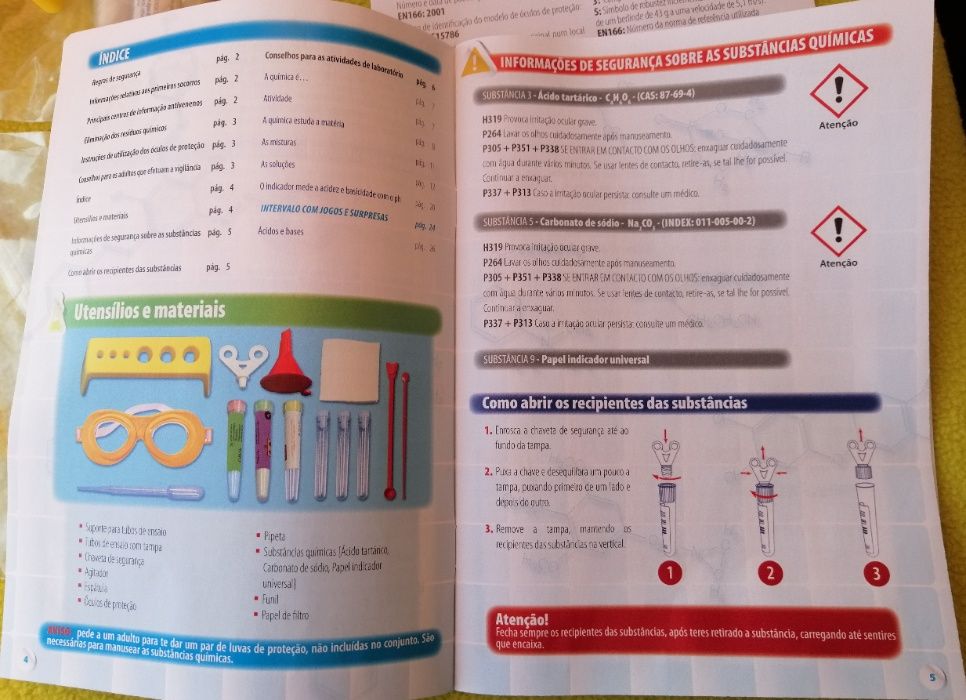 Jogo de experiências de química ( Brinquedo )