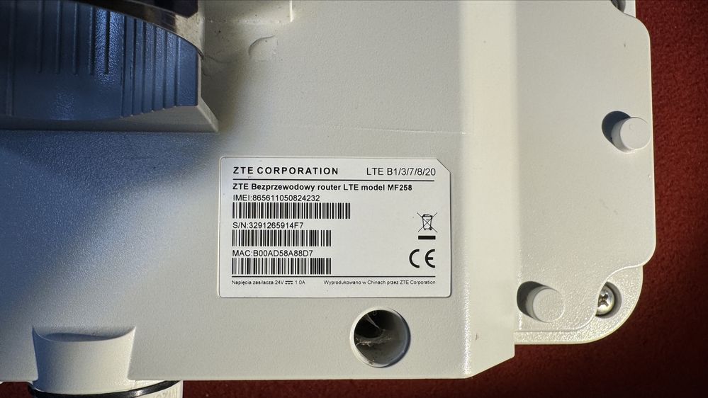 ZTE bezprzewodowy router LTE MF258 wifi 5GHz