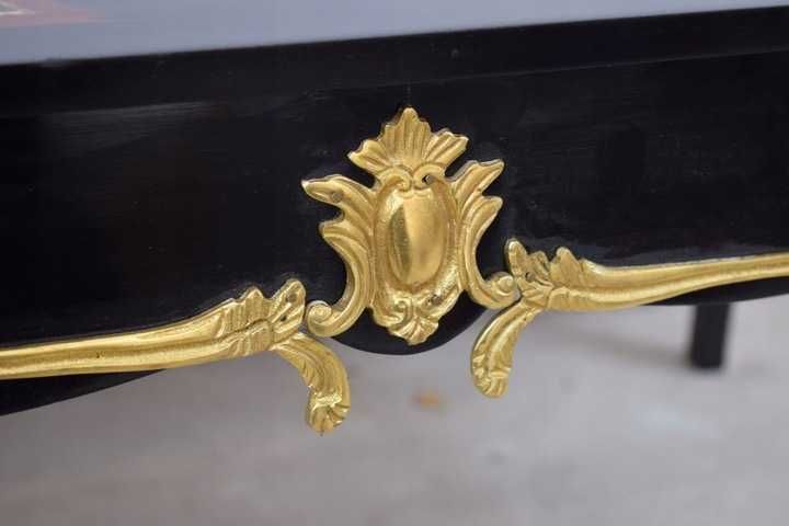 Piękny Stół Biurko Boulle - Okucia z Brązu - Unikat - Gabinet Biuro