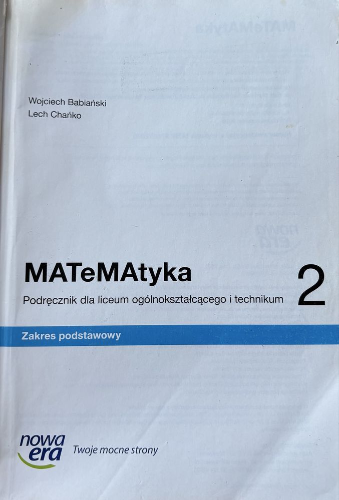 Podręcznik Matematyka 2 Zakres podstawowy Nowa Era