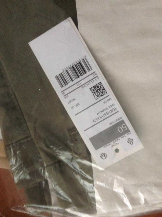 Calças chino Benetton verde tropa slim 50