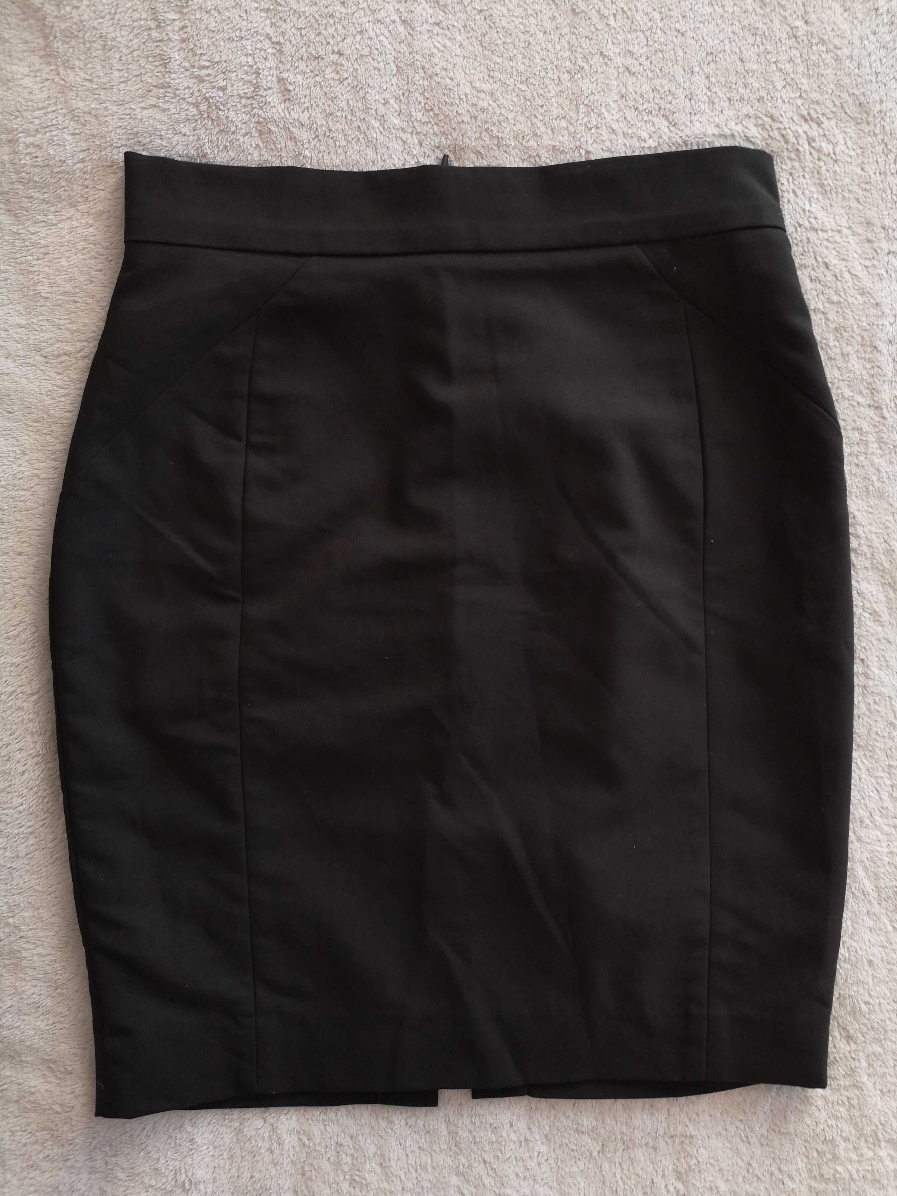 Elegancka czarna ołówkowa spódnica H&M 36 jak nowa