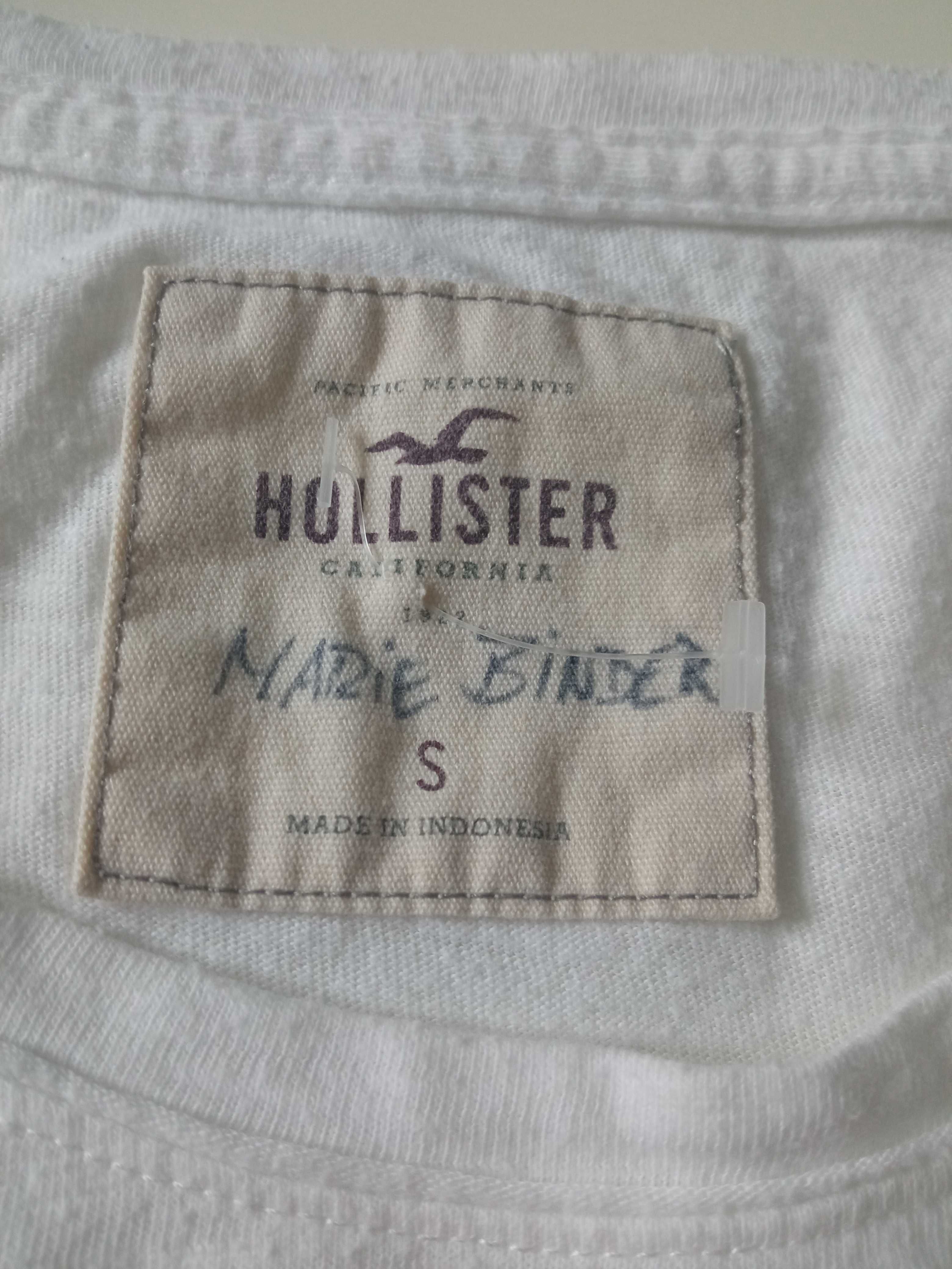 Hollister warstwowa bluzeczka z falbankami biała bawełna r S