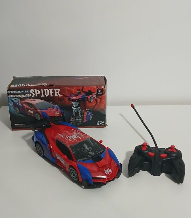 Carro transformer telecomandado Spiderman Homem-Aranha