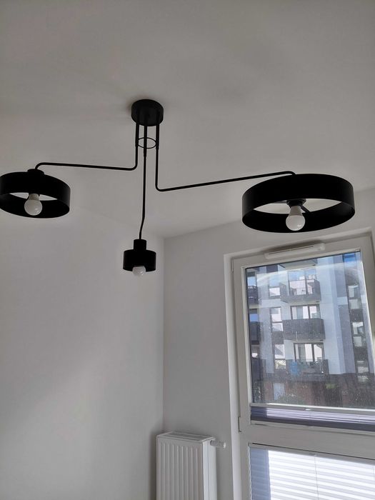 Żyrandol lampa wisząca czarna nowoczesna modern