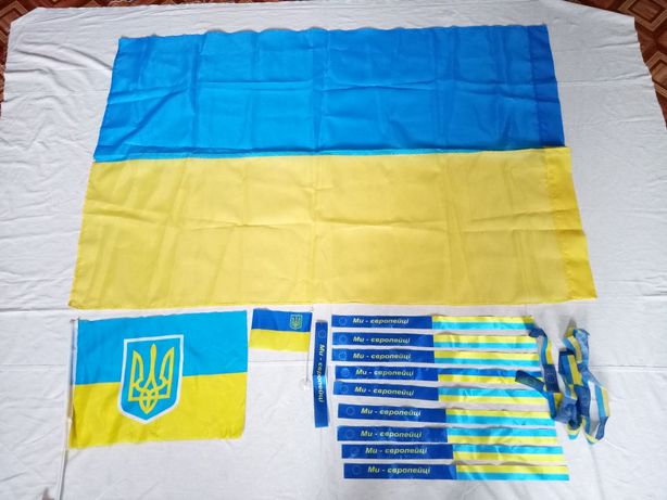 Флаг Украины 3 шт и др символика