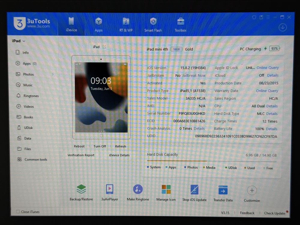 iPad mini 4 (A1538) - 16GB - faktura VAT 23%