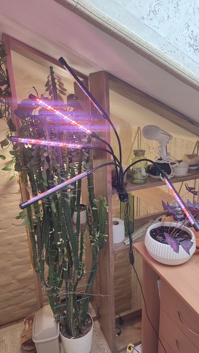 Фитолампа  на прищепке 5 гнучек