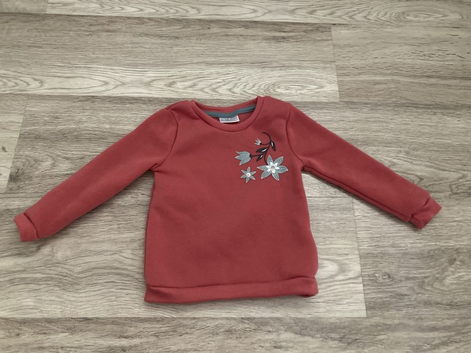 Bluza ocieplana z polarkiem różowa rozmiar 92