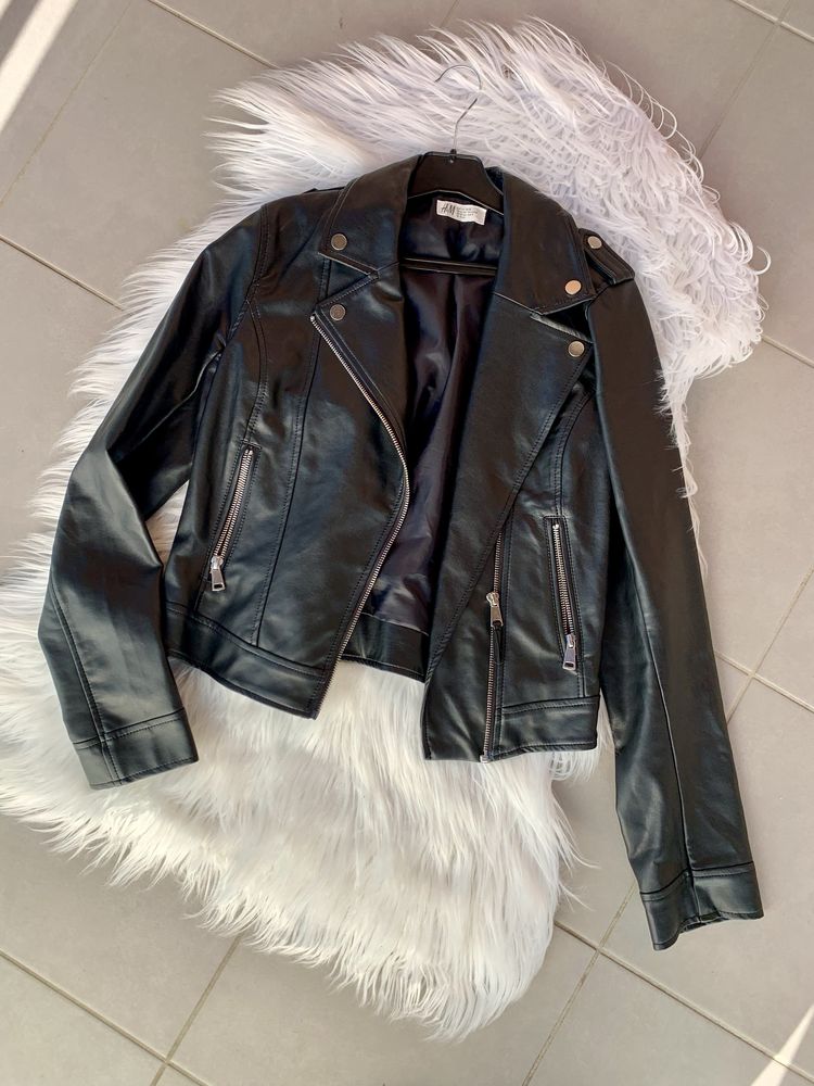 Kurtka ramoneska czarna (XS) H&M