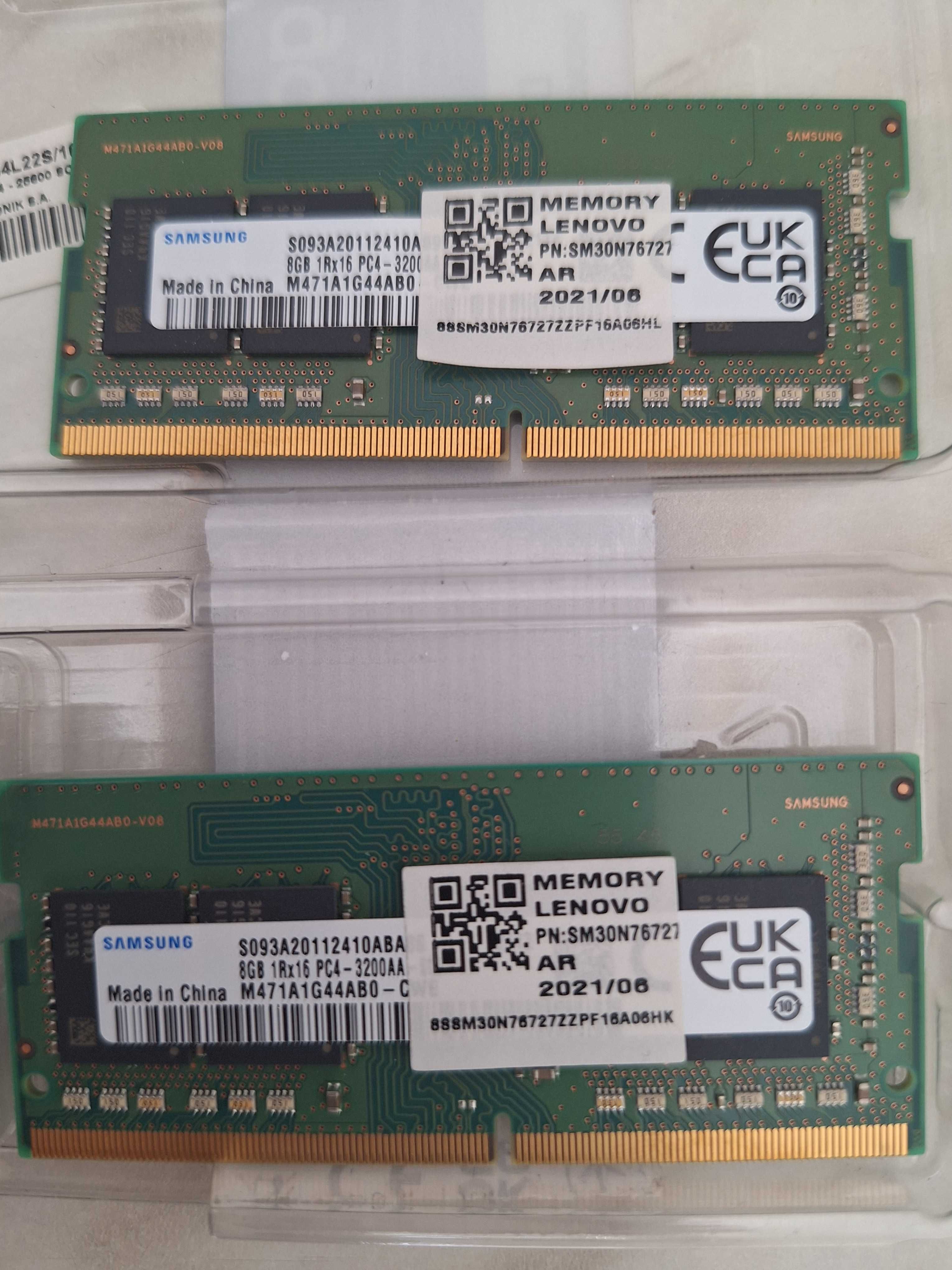 RAM SODIMM DDR4 16Gb/2x8Gb/3200Mhz(świeżo wyjęte z nowego laptopa}