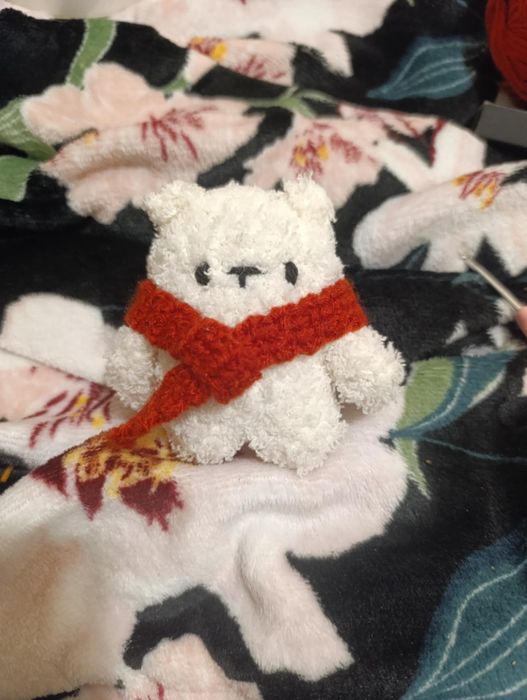 Handmade pluszak biały misiu