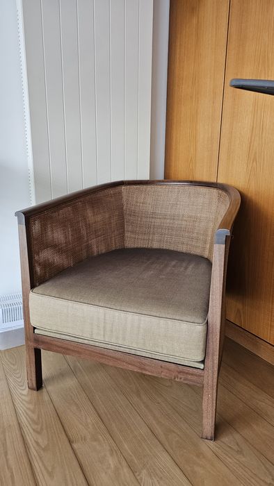 Poltrona em madeira e verga