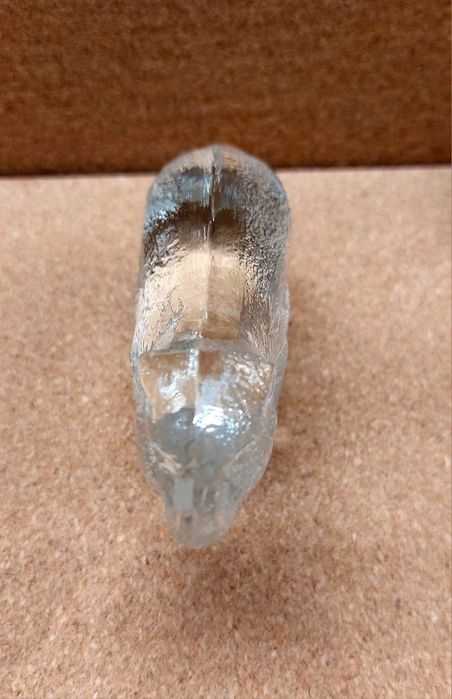 Przycisk szklany niedźwiedź polarny Bohemia vintage