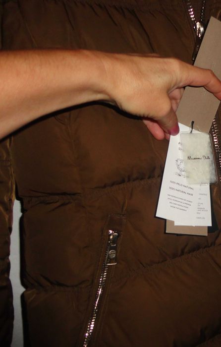 Casaco de penas à prova de água na cor castanho torrado
Massimo D