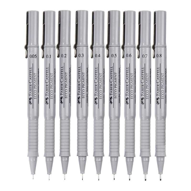 Набір чорних лінерів Faber-Castell ECCO PIGMENT 9 штук