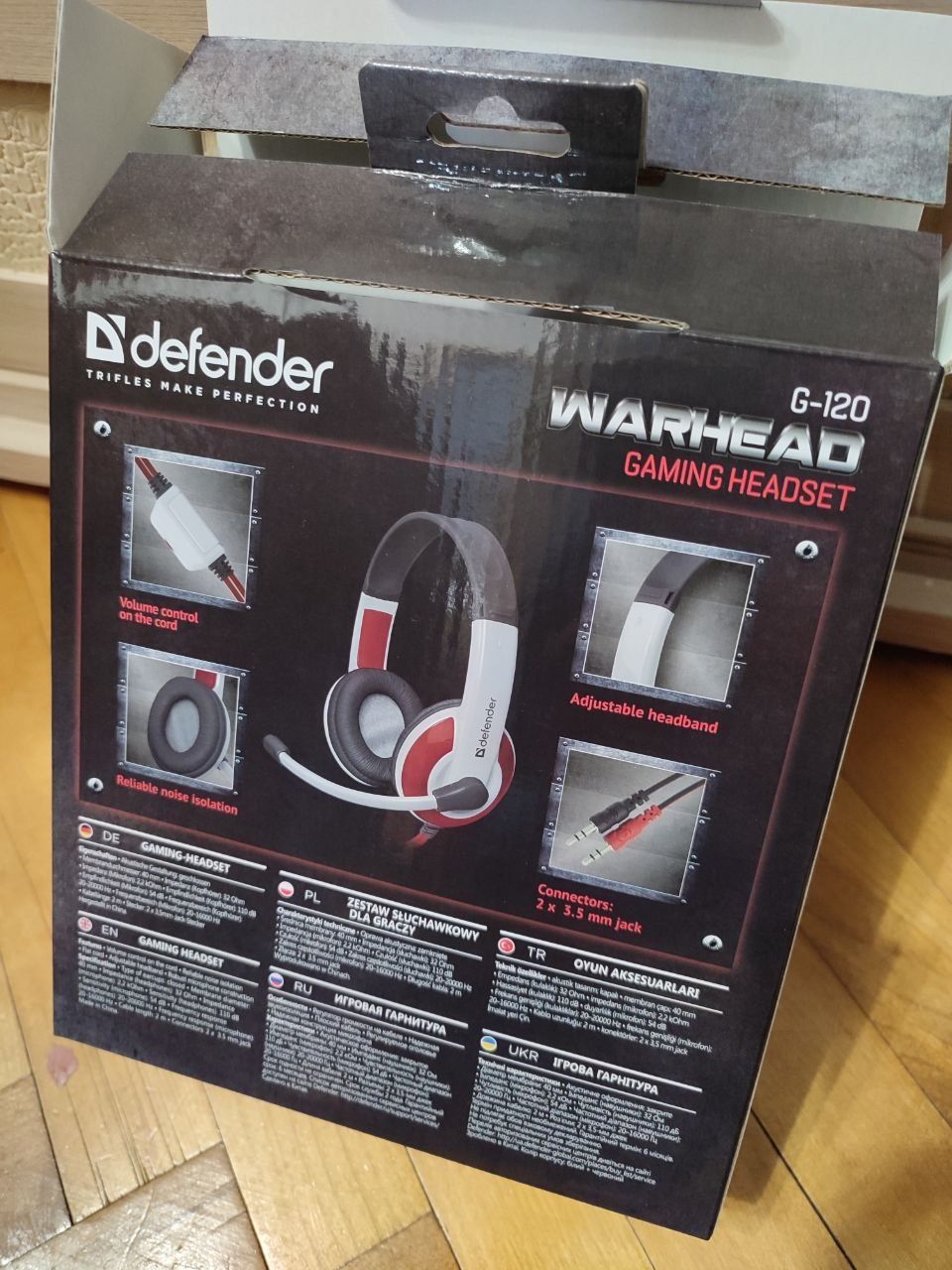 Навушники Defender warhead G-120 RED-WHITE