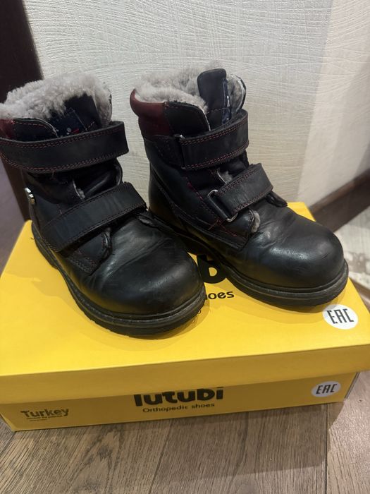 Зимние кожаные сапожки Tutubi натуральный мех