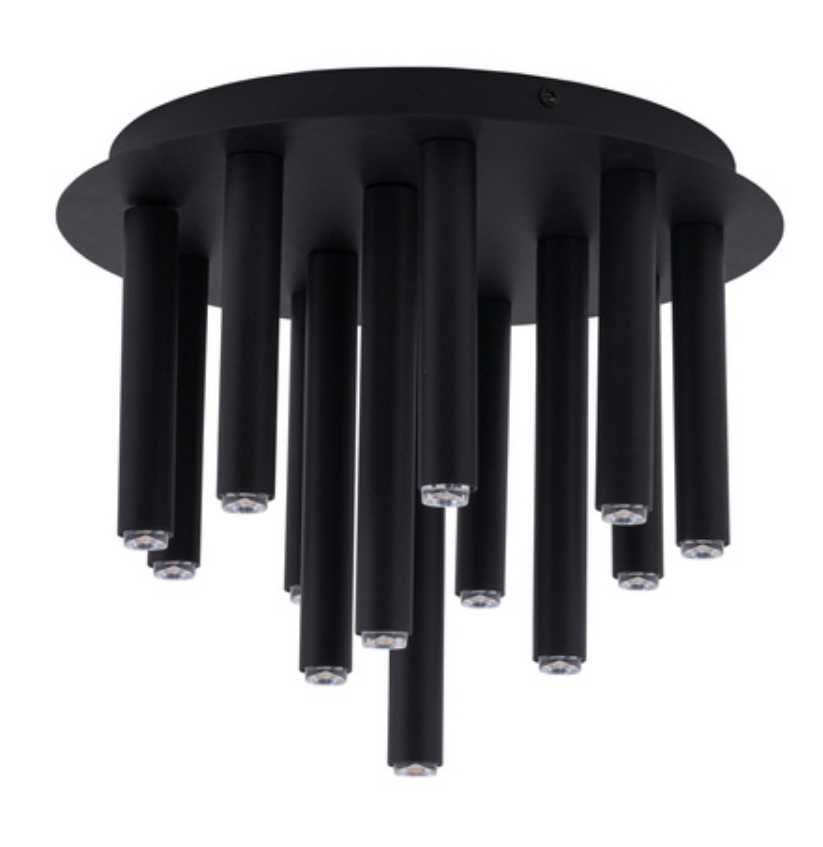 Lampa sufitowa nowoczesna STALACTITE black XIII śr. 34cm