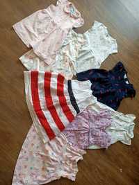 8 X sukienki na lato 86-92 paka ubrań dla dziewczynki