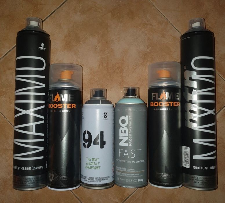 Pack 6 latas novas spray