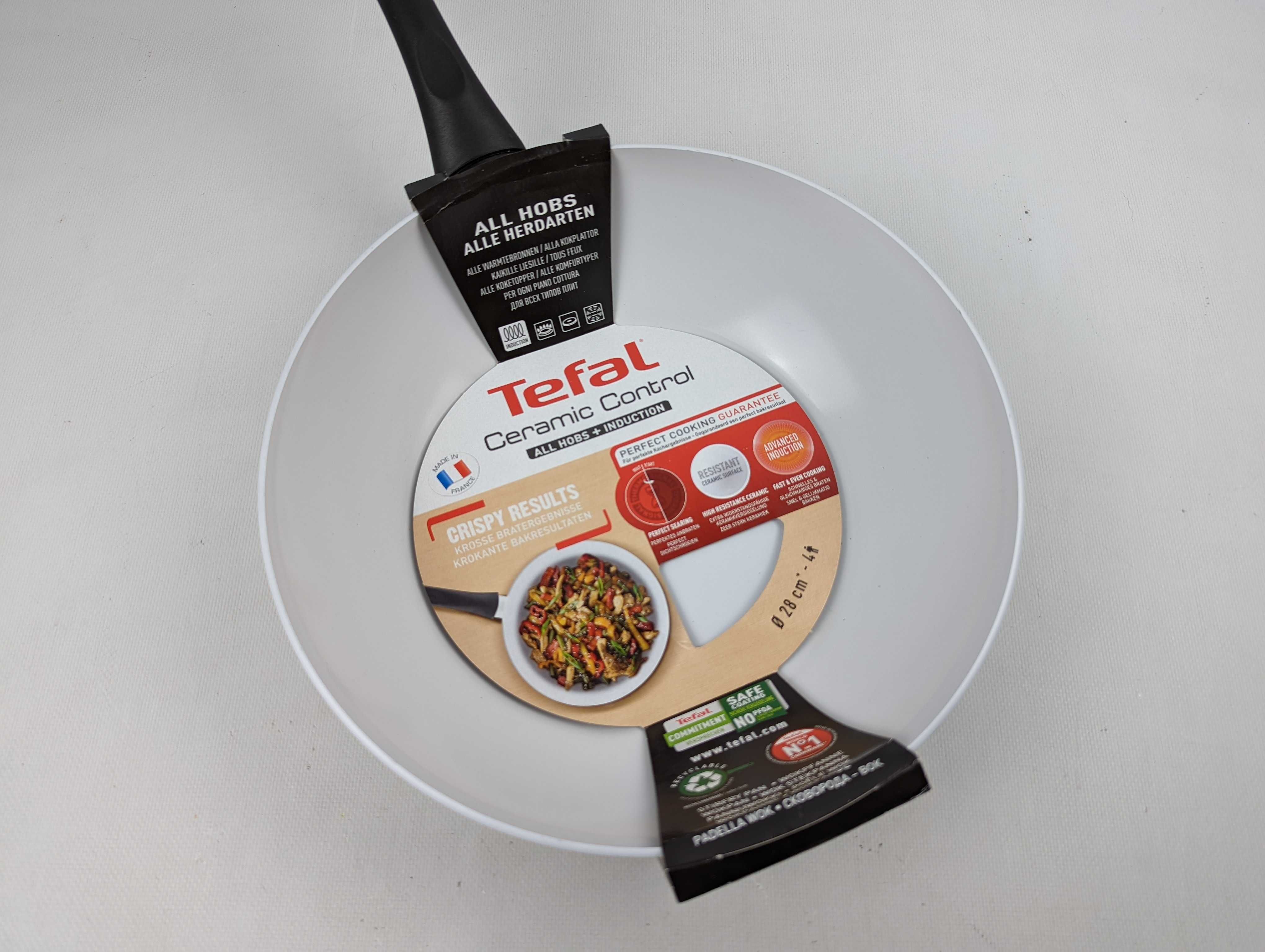 Tefal C41719 Ceramic Control patelnia wok 28 cm ceramika indukcja