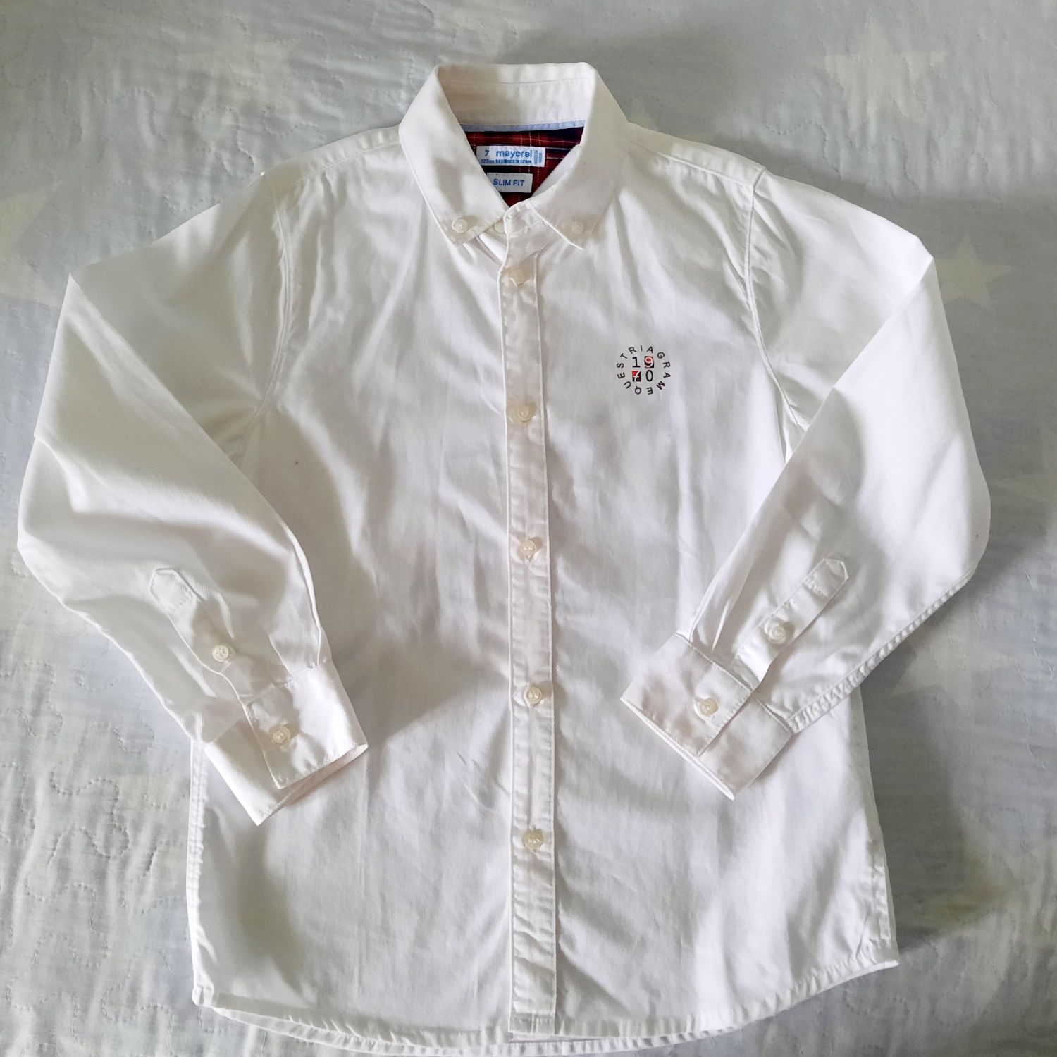 Conjunto para rapaz: camisola de malha e camisa - 7 anos