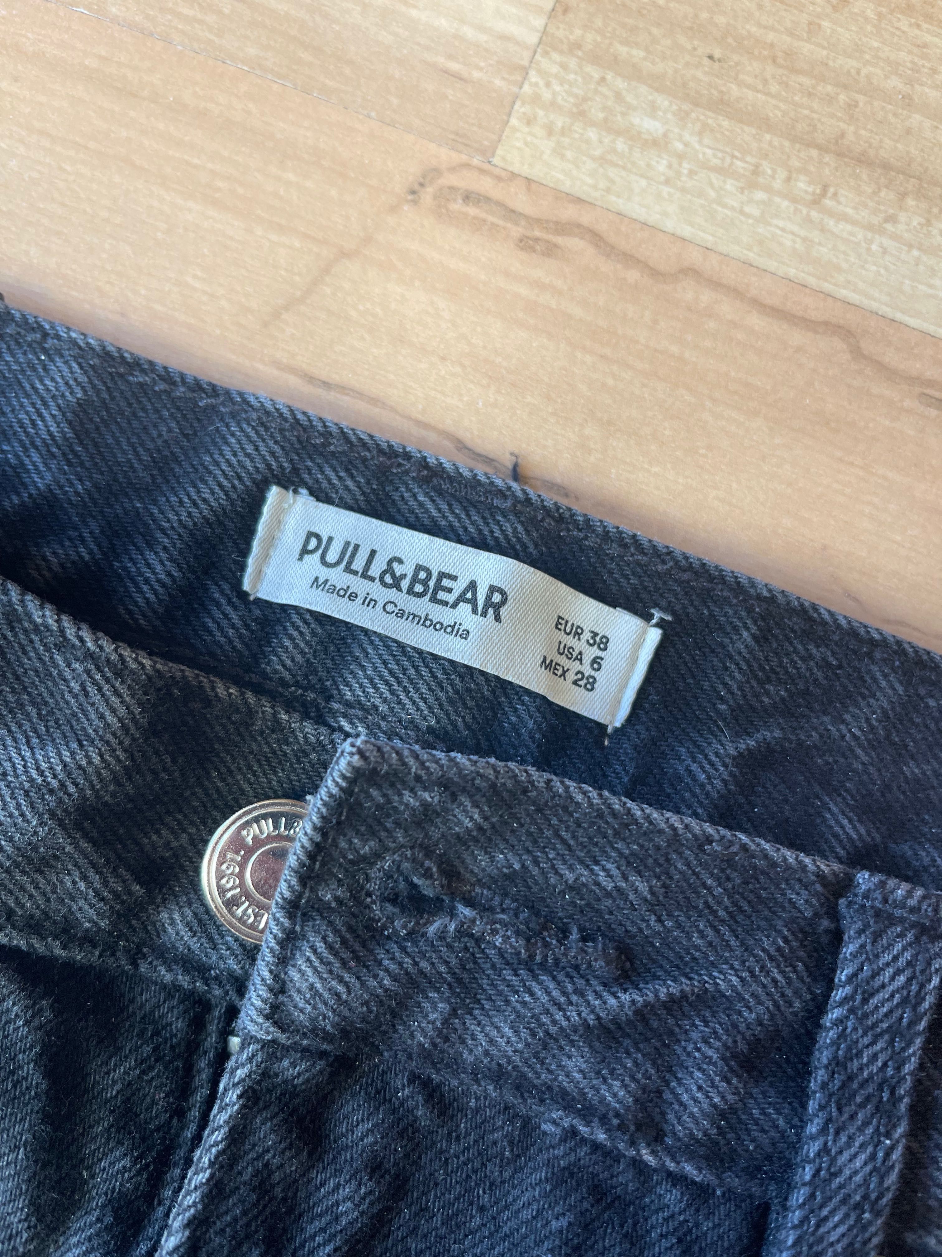 Spodnie jeans czarne Pull&Bear