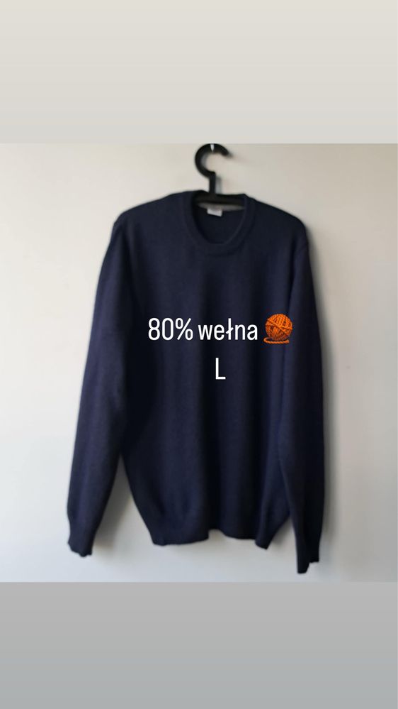 Sweter Straight Up 80% wełna L