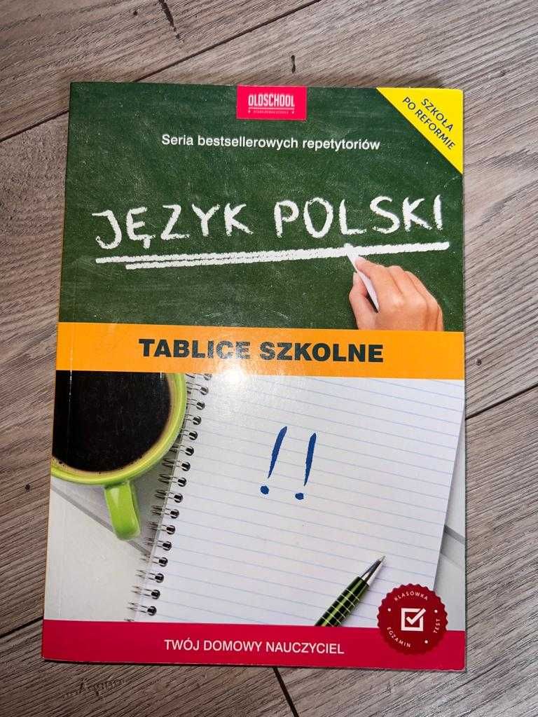 Język polski, tablice szkolne, repetytorium