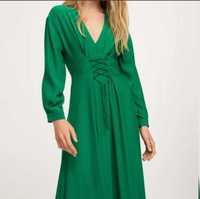 Зелена сукня 100% віскоза Mango
