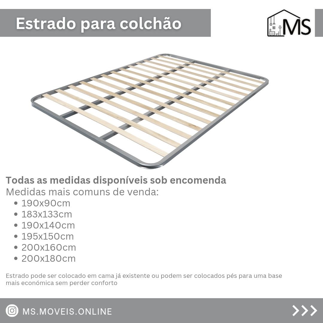 Estrados com pés e Bases para colchão - NOVOS desde 115€