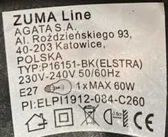 Lampa wisząca Elstra czarna - Zuma Line P16151-BK