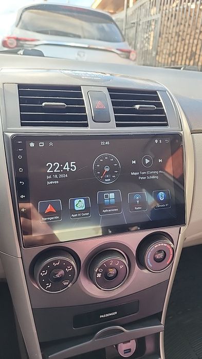 Rádio Android 9" Toyota Corolla 06-13 CarPlay GPS WiFi HD 2/32GB NOVO