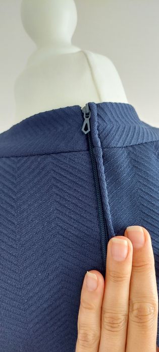 Tricosa Paris r.38 granatowa sukienka lata 60'/70'