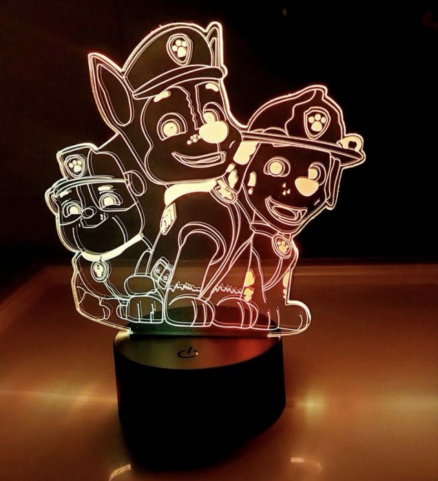 Щенячий патруль НІЧНИК Гонщик Маршал Патруль дитячі іграшки Ночник