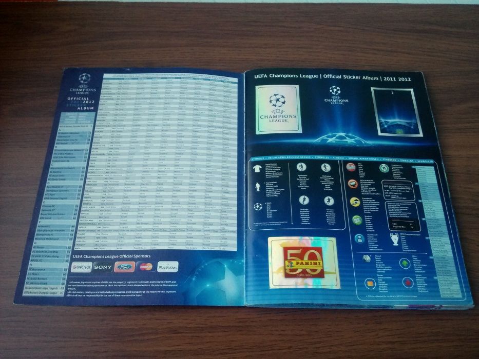 Panini. Champions League 2011-12. Почти полный альбом.