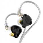 Linsoul KZ ZS10 Pro X słuchawki douszne HiFi 4BA+1DD, Czarne