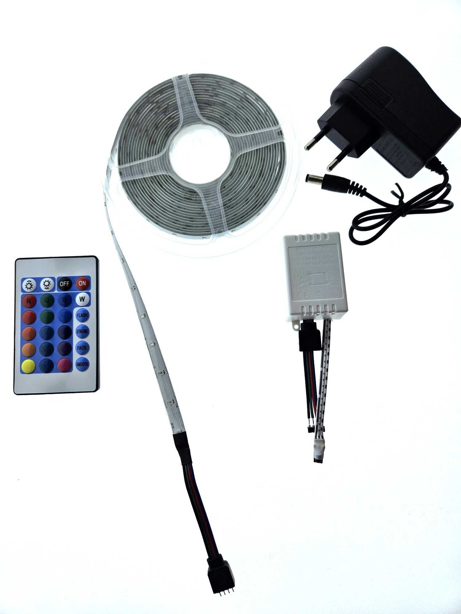Dekoracyjny LED RGB 12V, 5m