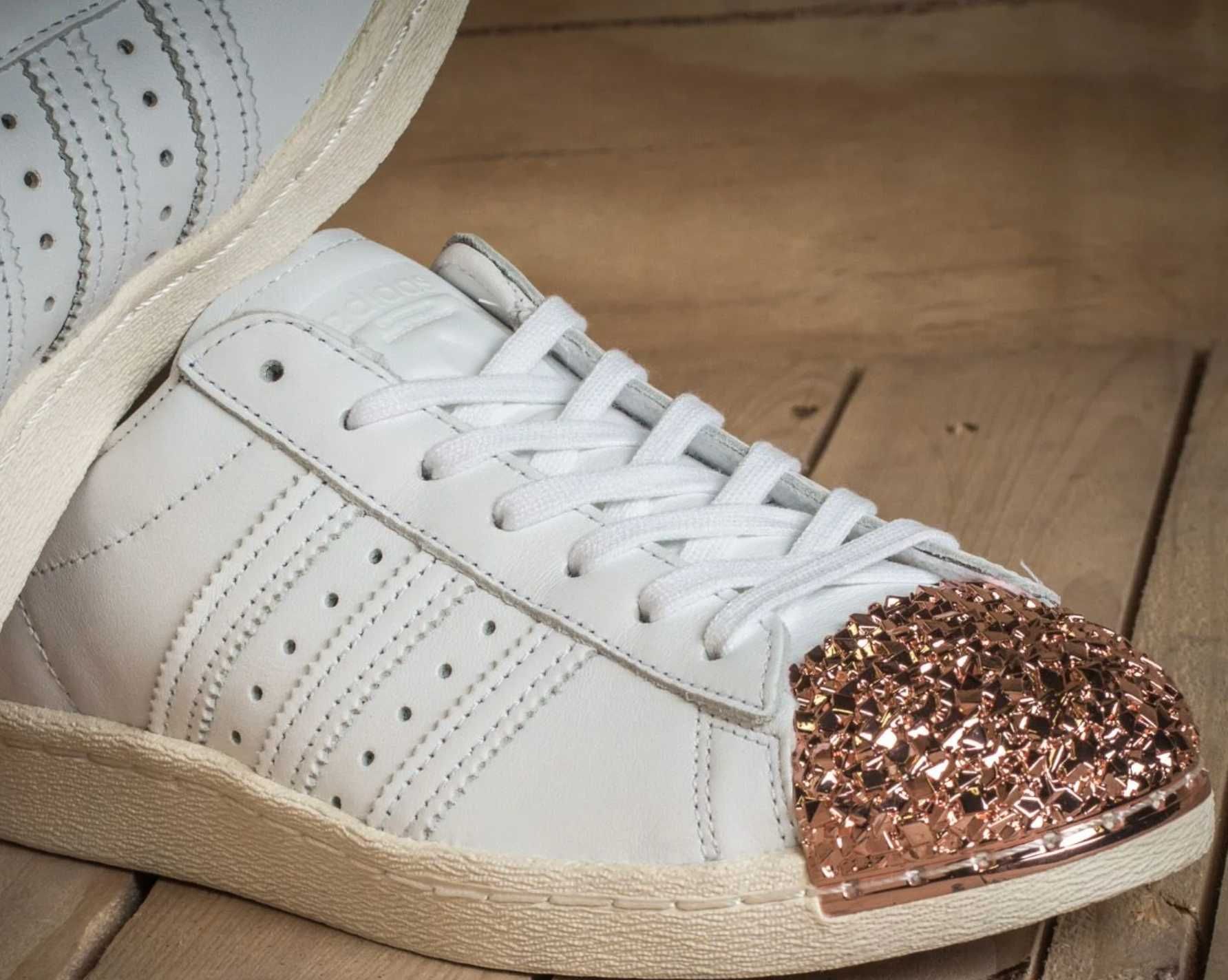 ADIDAS SUPERSTAR lata  80 3D metalowy przód  SKÓRA