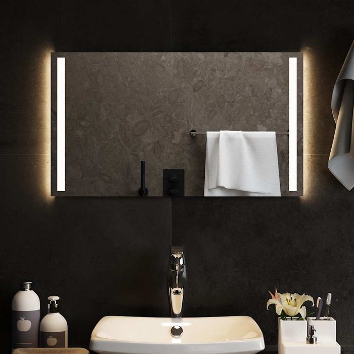 Lustro Łazienkowe Z Led, 70X40 Cm