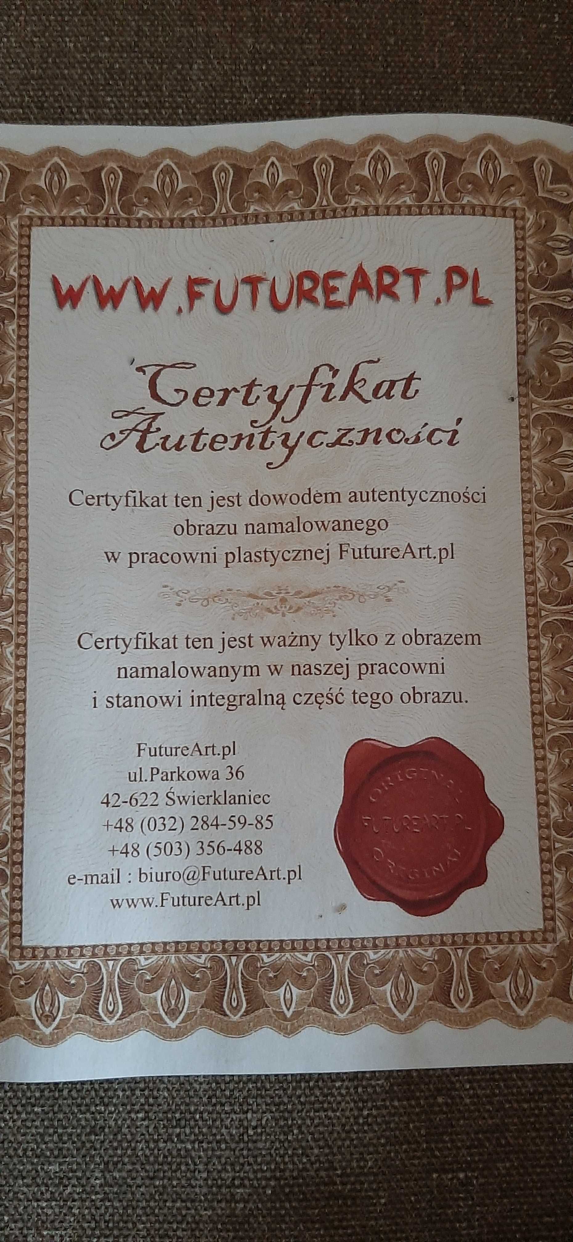 Obrazy, obraz ręcznie malowany 5 częściowy pracownia FutureArt