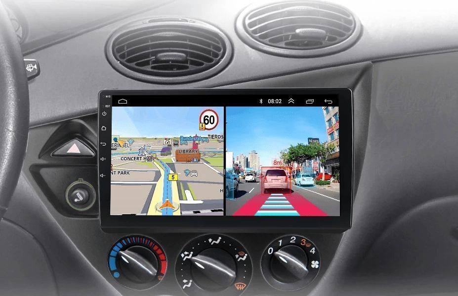 Radio Android 9" do Ford Fiesta/Focus, CarPlay, Android Auto 1GB 32GB