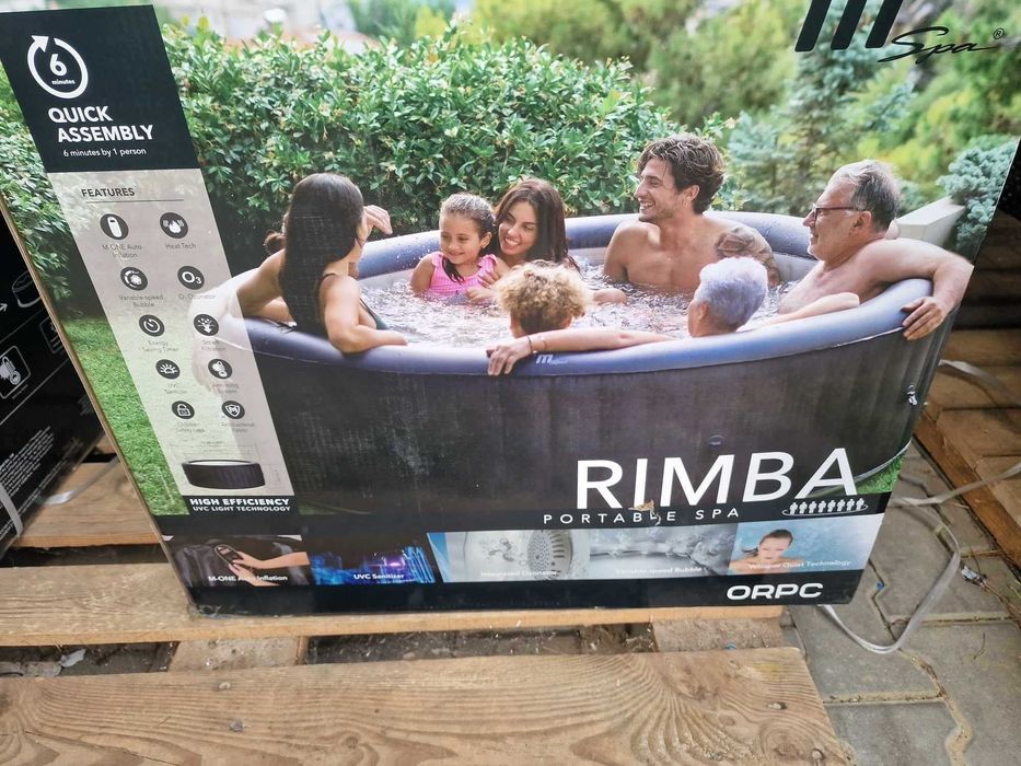 Jacuzzi ogrodowe dmuchane 8 Osobowe 224cm 180 wewnątrz Mspa Rimba Ozon