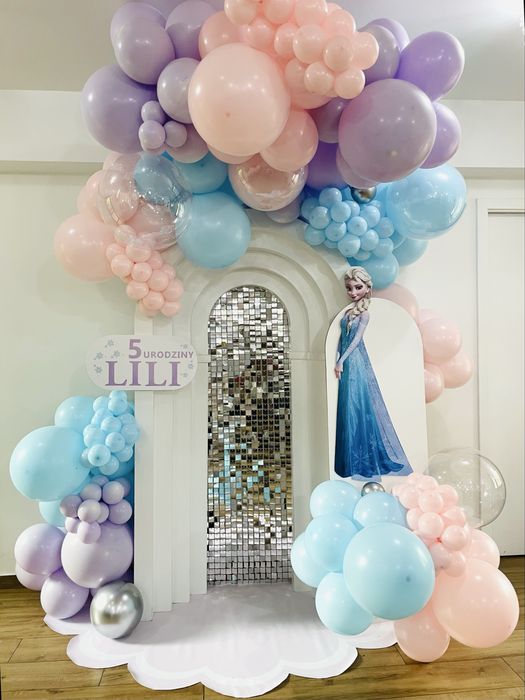 Ścianka zdjęciowa balonowa chrzest roczek urodziny event firmowy