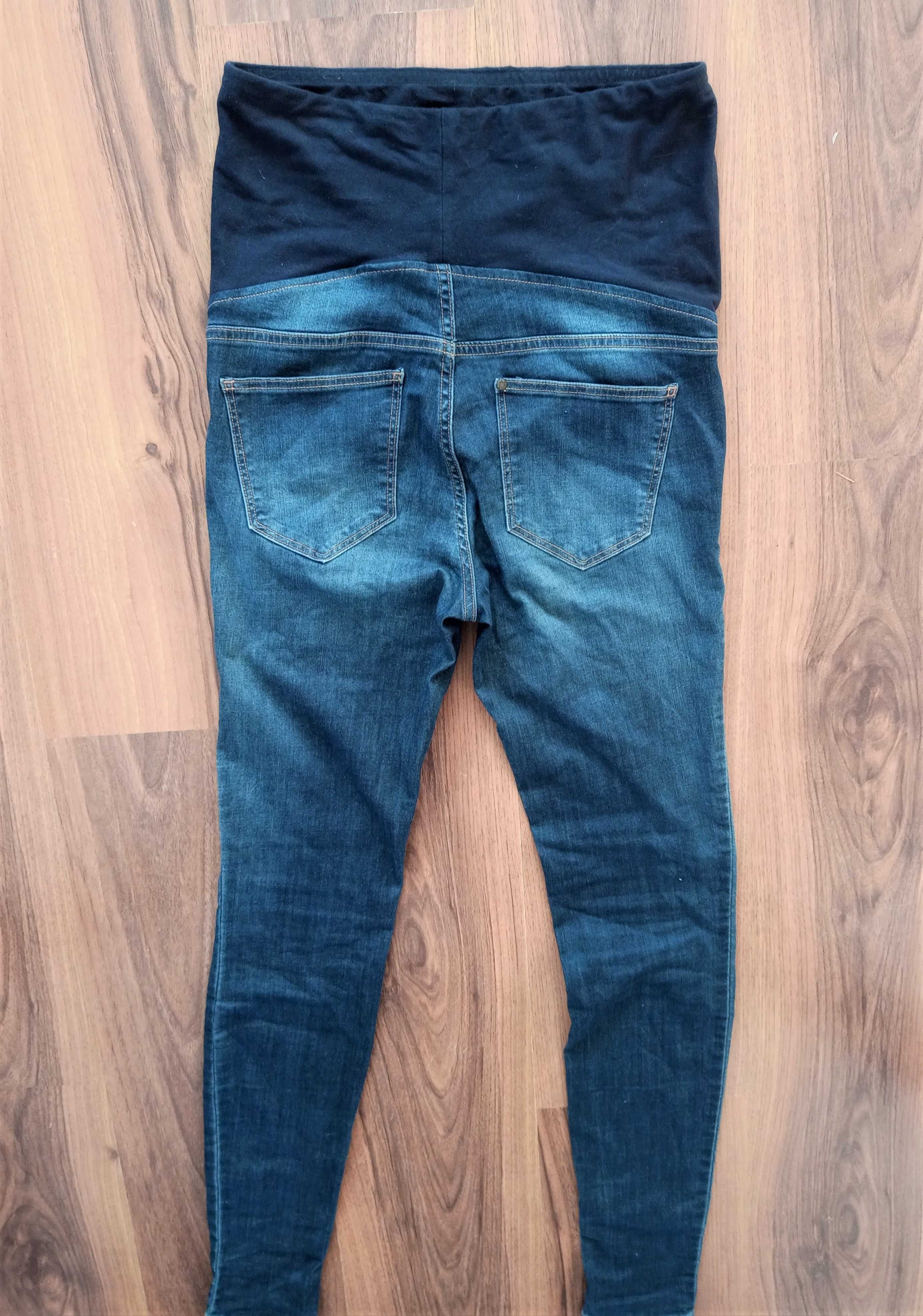 Spodnie ciążowe niebieskie szare wycierane rozmiar 36 H&M MAMA skinny