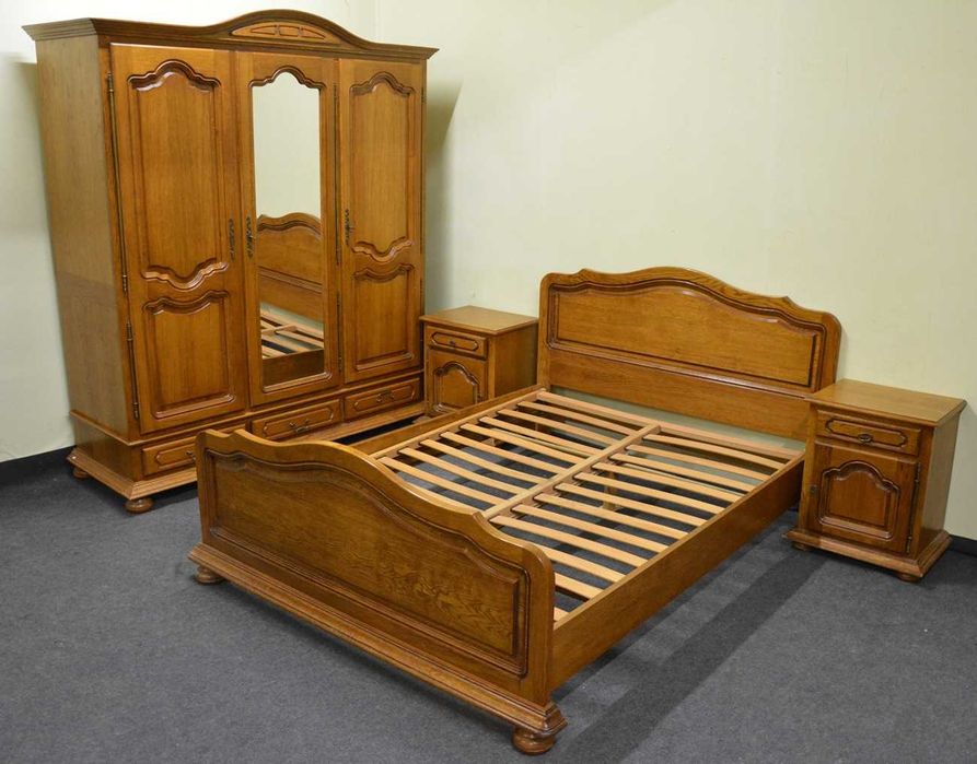 Piękna Sypialnia Dębowy - łoże szafa komoda szafki nocne Meble